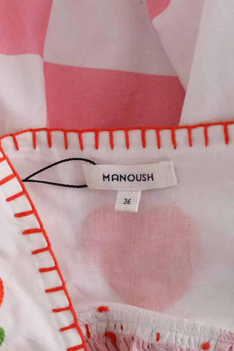 Robe brodé Manoush Multicolore en Coton