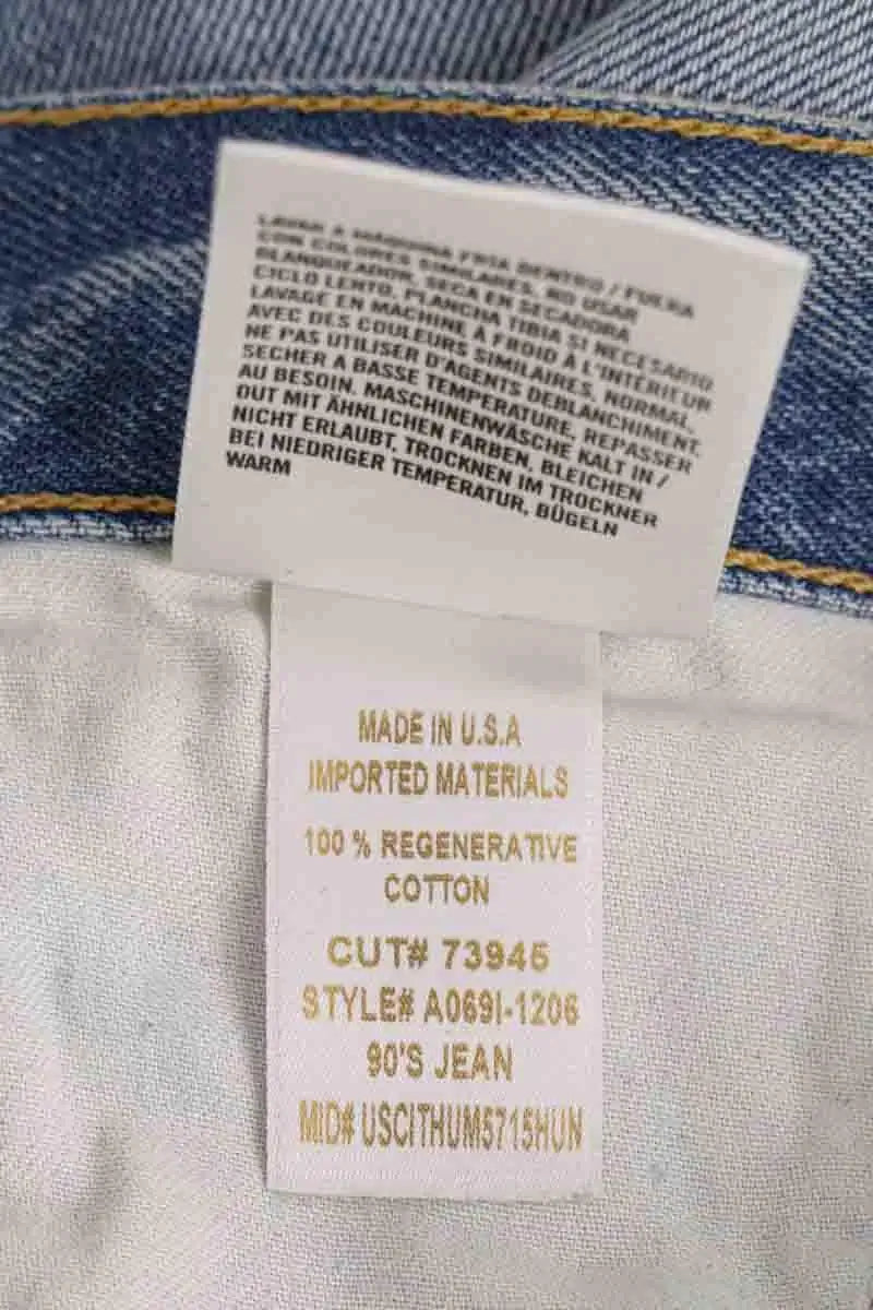Jean droit Agolde Bleu en Coton