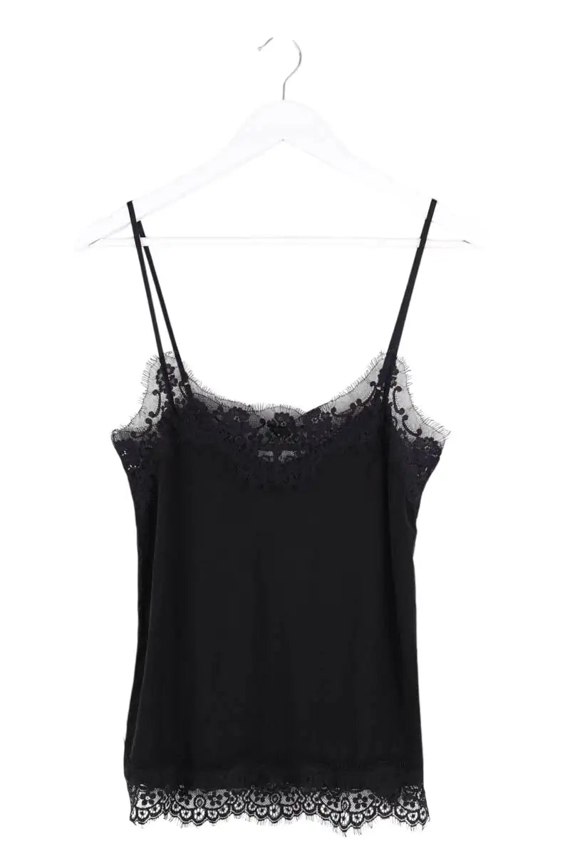 Top sans manche Samsoe Samsoe Noir en Synthétique, taille M - Seconde Main
