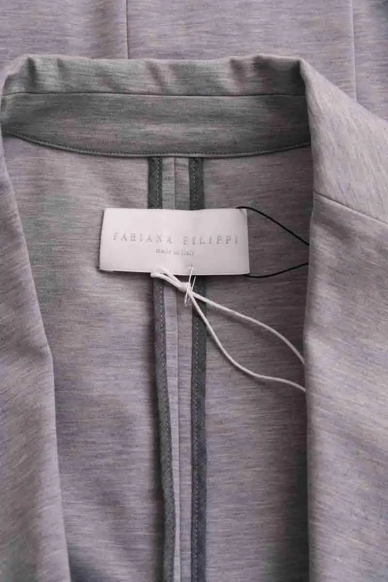 Blazer Fabiana Filippi Gris en Coton