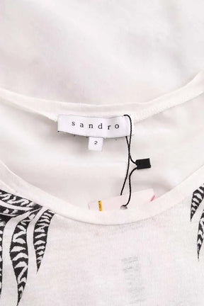 T-shirt Sandro Blanc en Soie