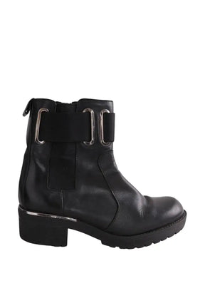 Boots à boucles Baldinini Noir en Cuir, taille 36 - Seconde Main