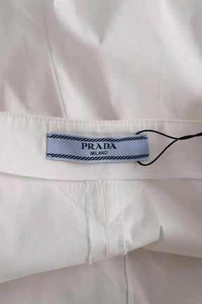 Pantalon Prada Blanc en Coton