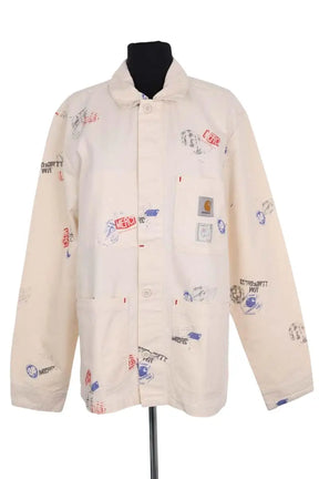 Veste Carhartt Wesley jacket Ecru en Coton, taille M - Seconde Main