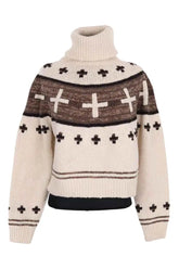 Pull Ralph Lauren Naiomi Glasses Blanc en Laine, taille S - Seconde Main