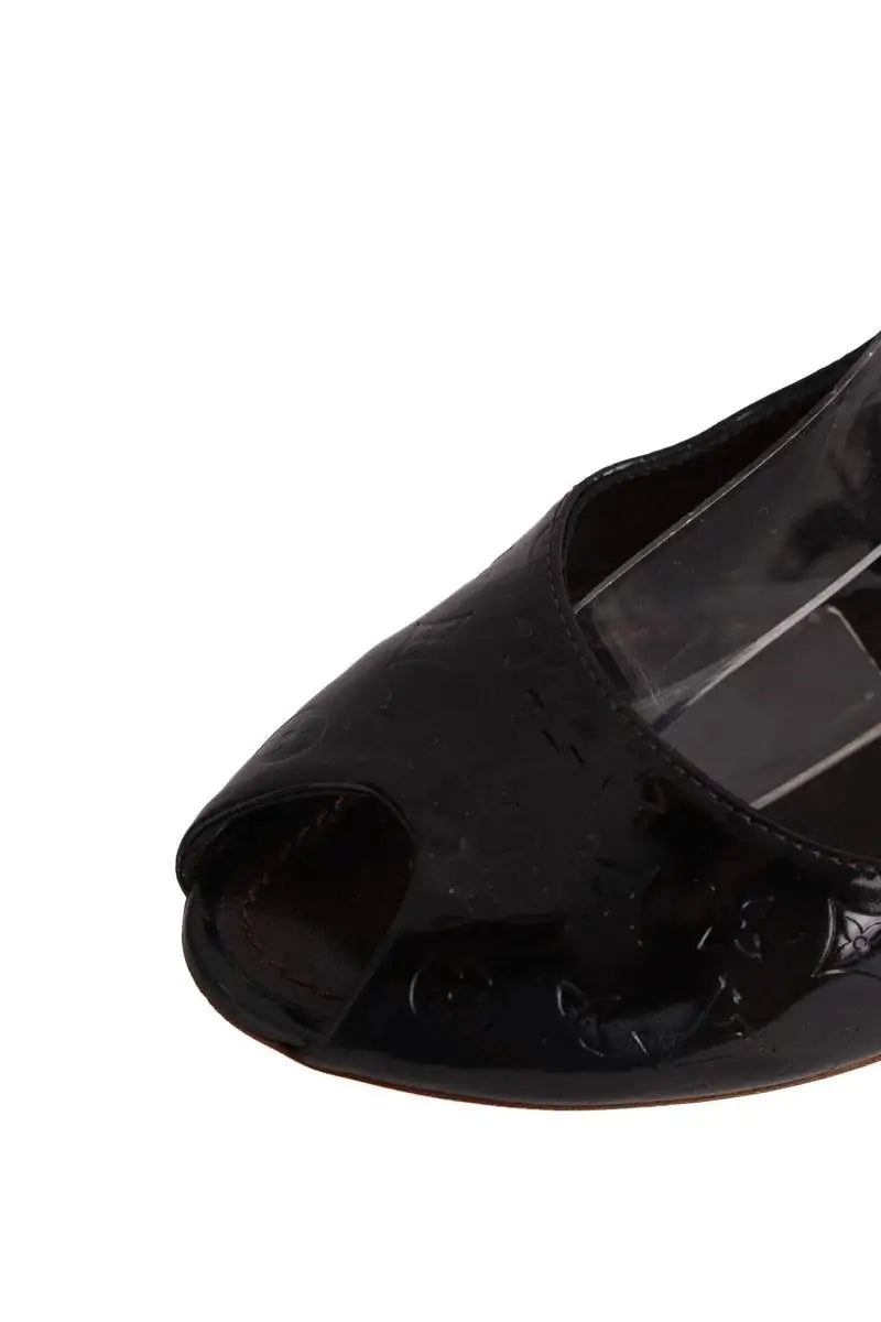 Talons Louis Vuitton Noir en Cuir verni