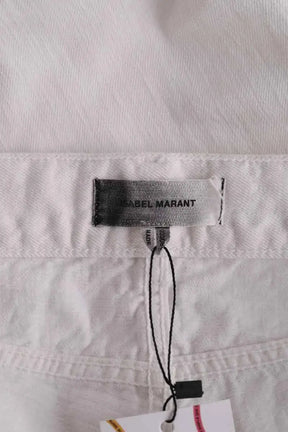 Jean droit Isabel Marant Blanc en Coton