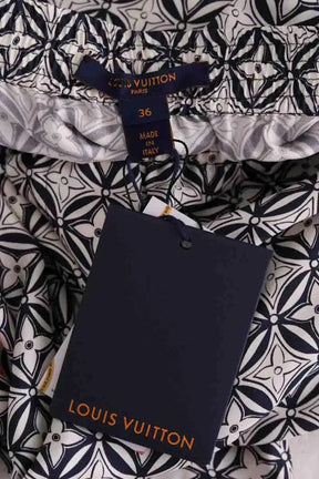 Pantalon droit Louis Vuitton Blanc en Soie