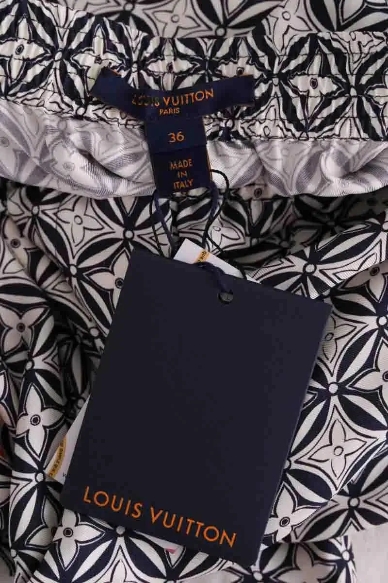Pantalon droit Louis Vuitton Blanc en Soie