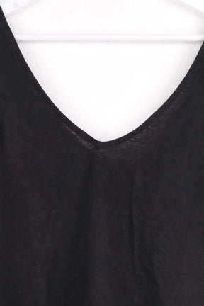 Top sans manche Majestic Filatures Noir en Lin