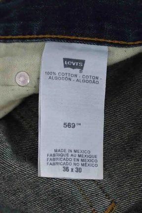 Jean 569 W36 L30 Levi's 501 Marine en Coton
