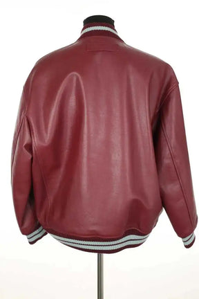 Blouson Gant Bordeaux en Cuir