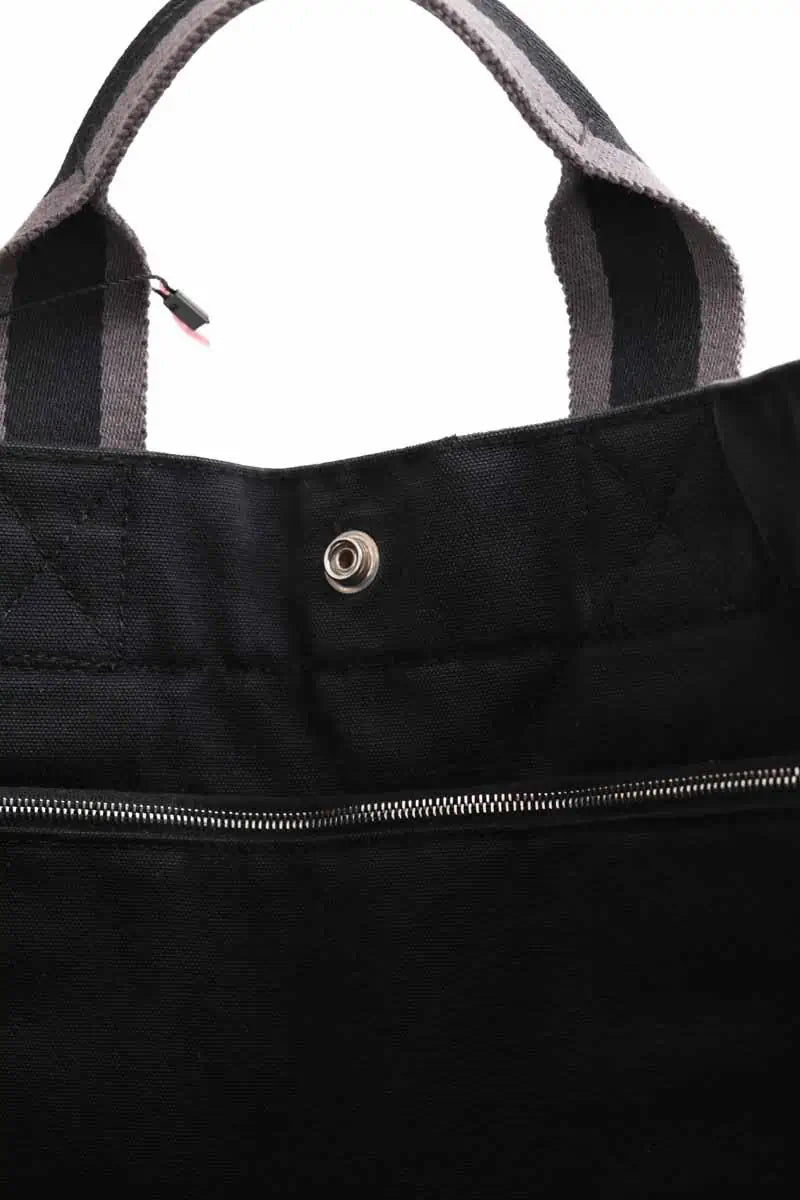 Cabas Hermès Toto Noir en Tissu