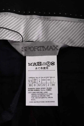 Pantalon large Sportmax Bleu en Laine