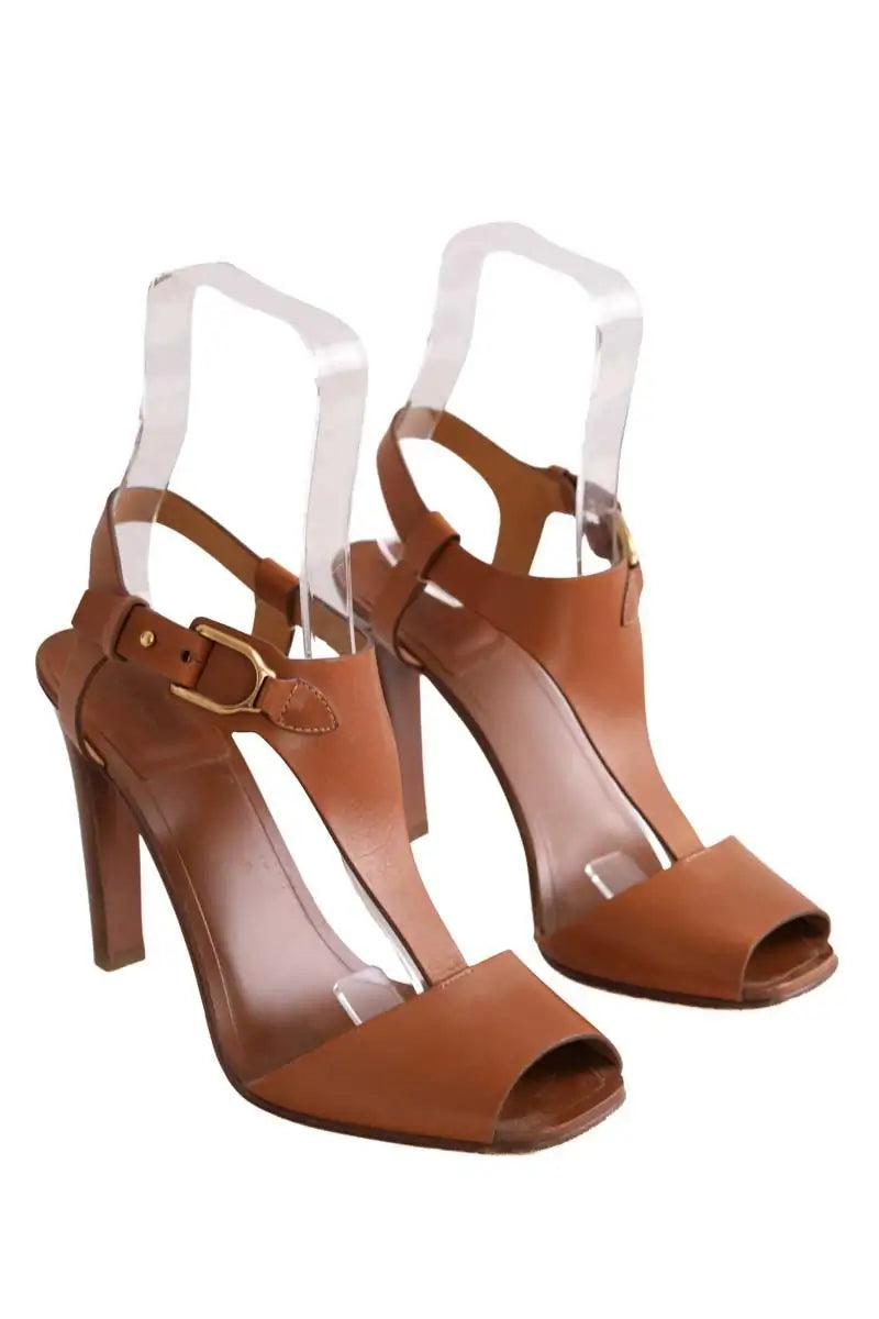 Talons Ralph Lauren Camel en Cuir