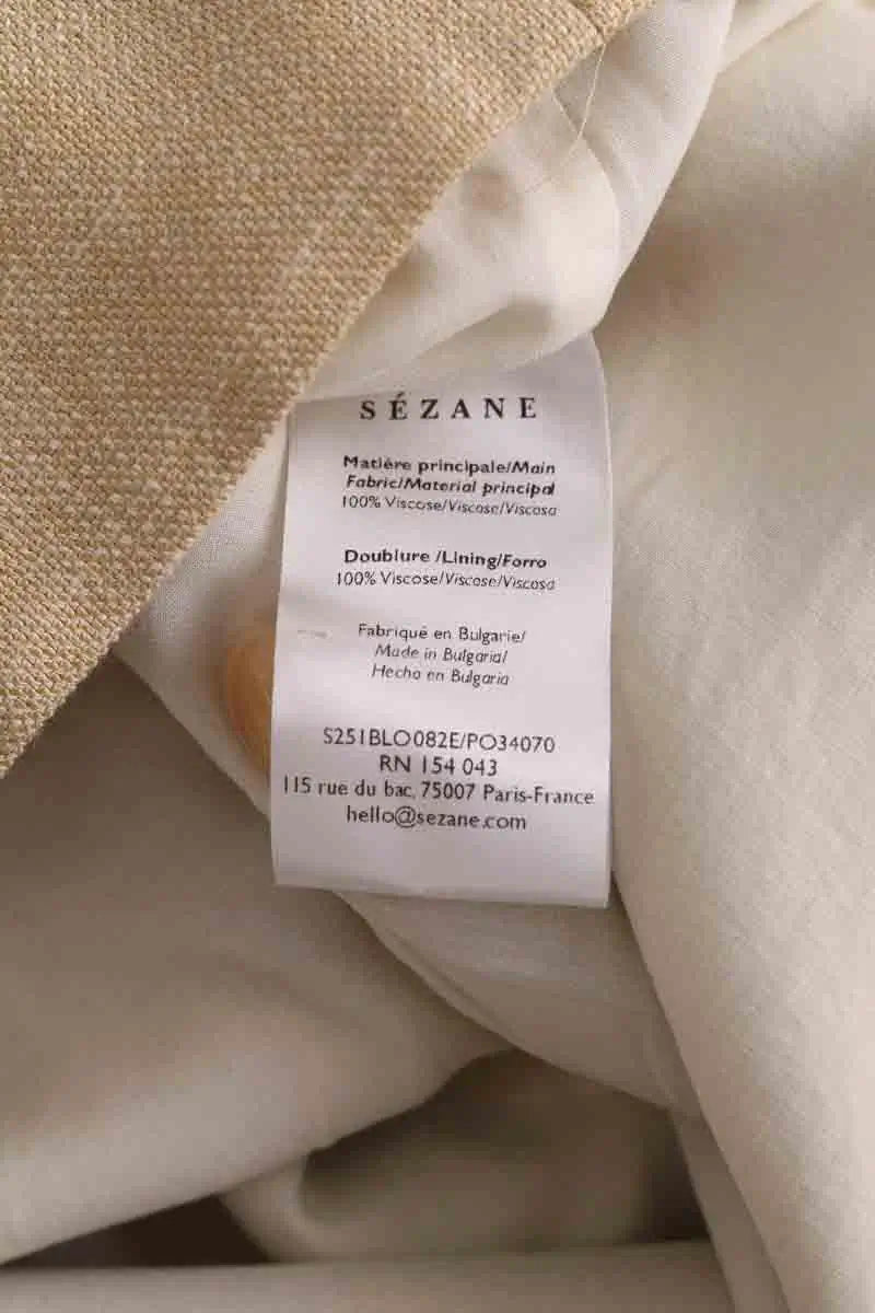 Top Sézane Beige en Coton