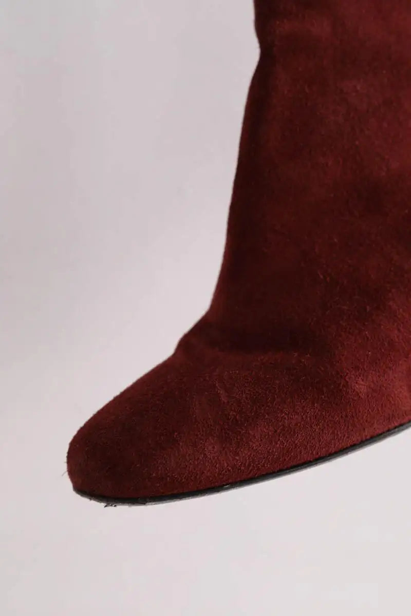 Talons Sandro Bordeaux en Velours
