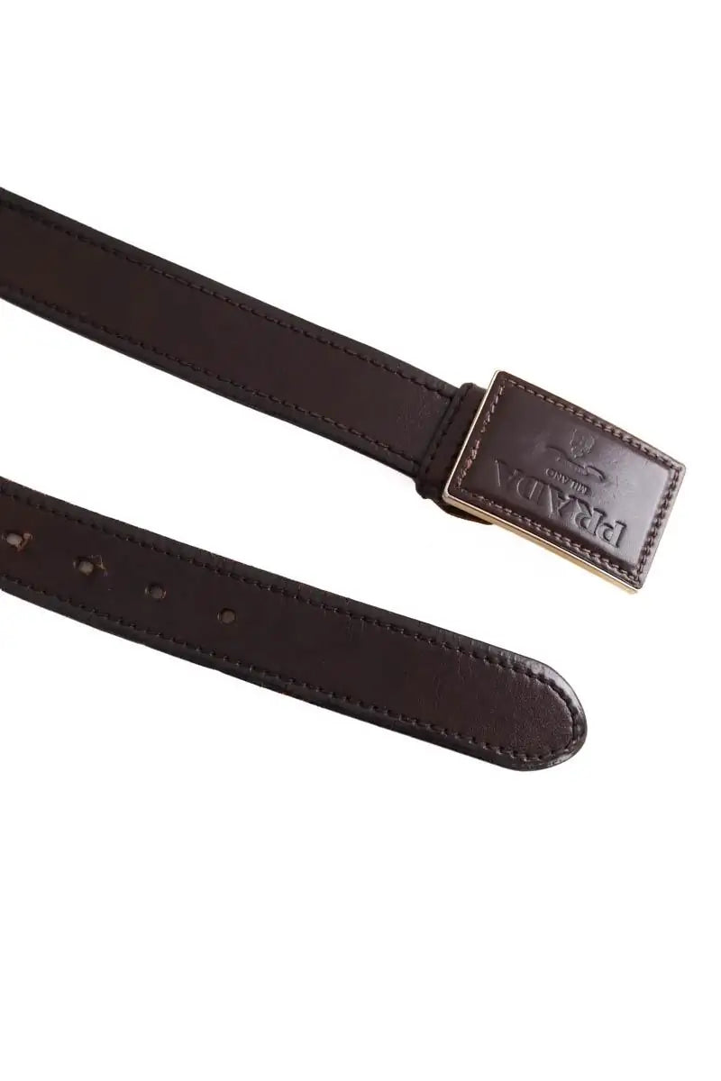 Ceinture Prada Marron en Cuir