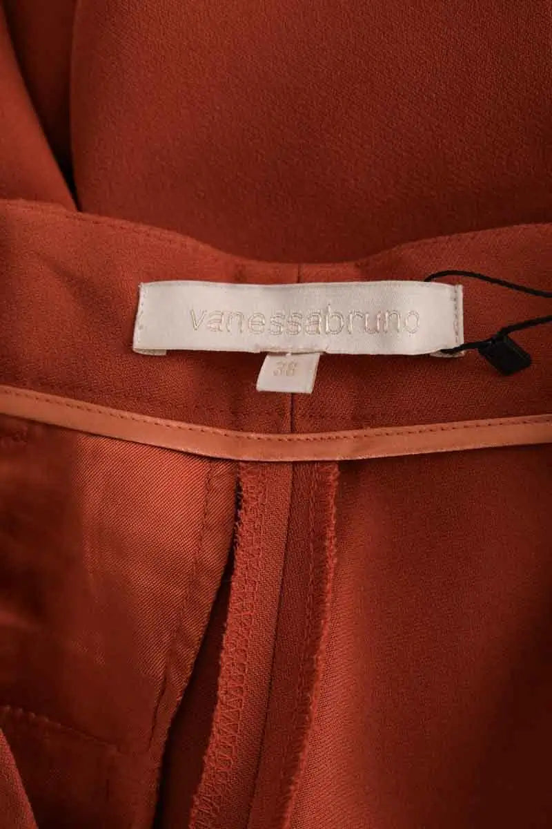 Pantalon droit Vanessa Bruno Orange en Synthétique