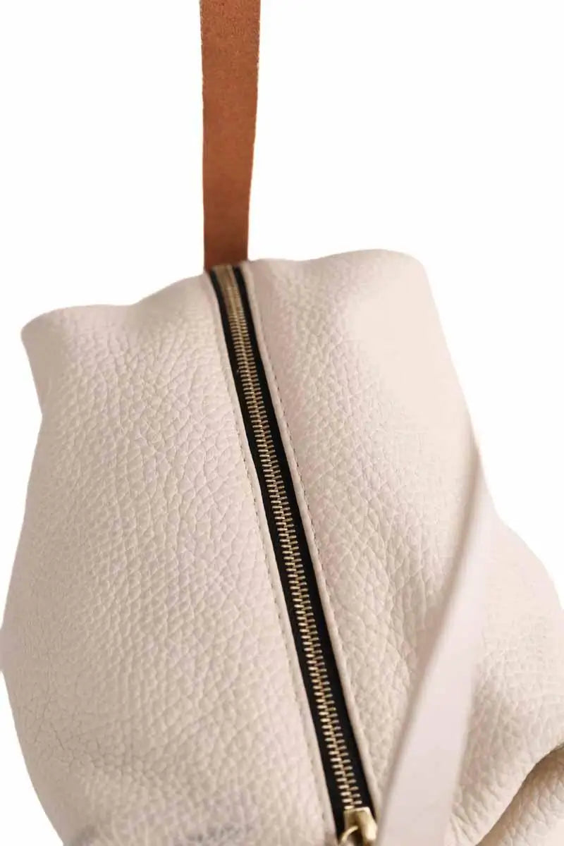 Sac à bandoulière Herbert Frère Soeur Blanc en Cuir