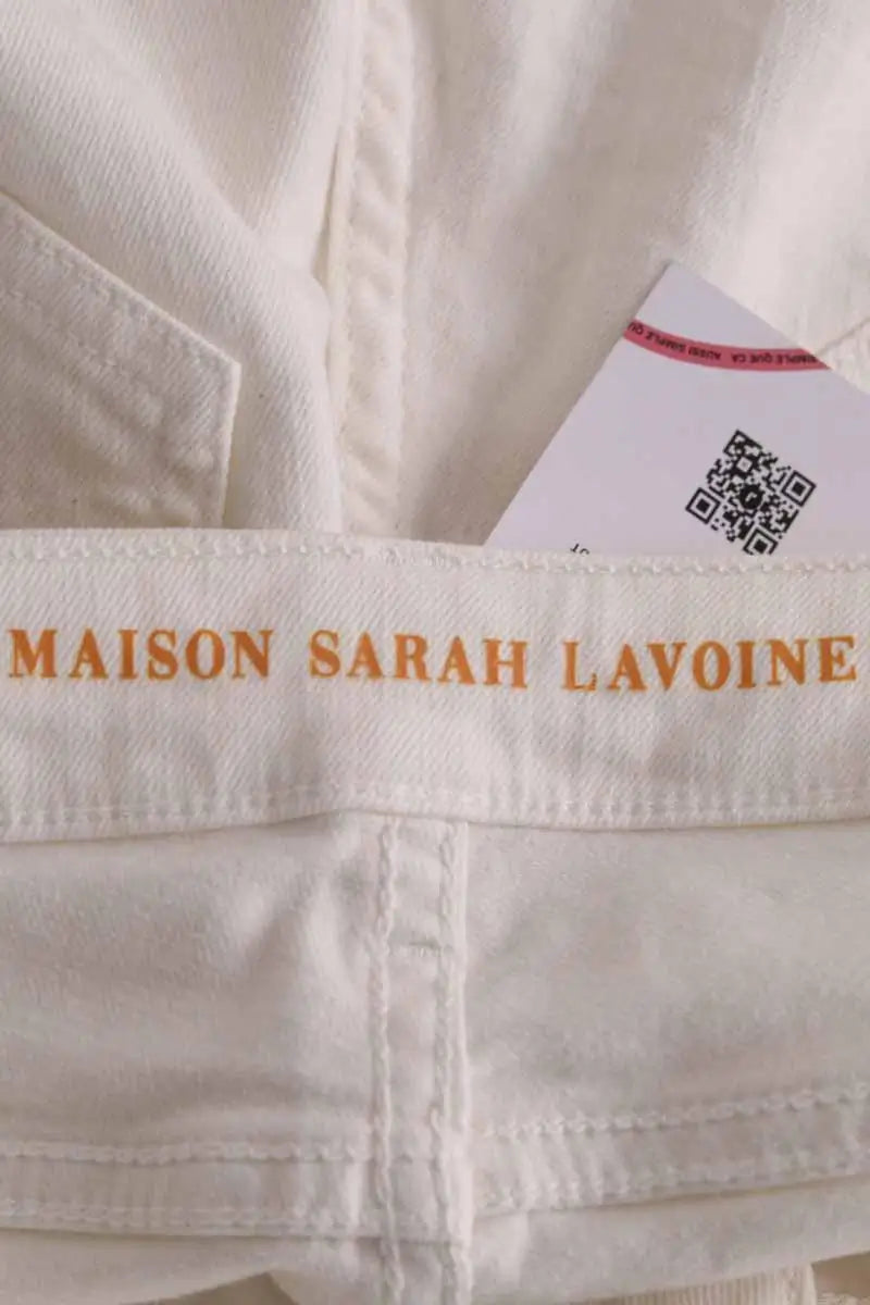 Jean droit Maison Sarah Lavoine Blanc en Coton