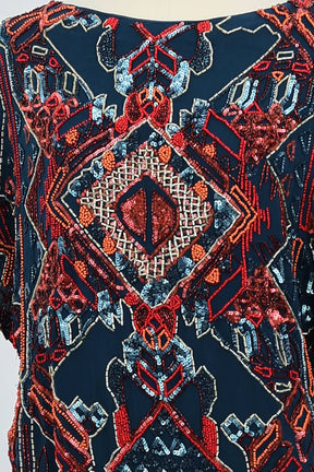 Mini Antik Batik  Bleu