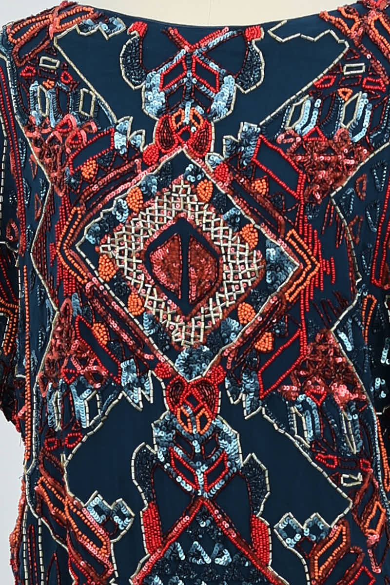Mini Antik Batik  Bleu