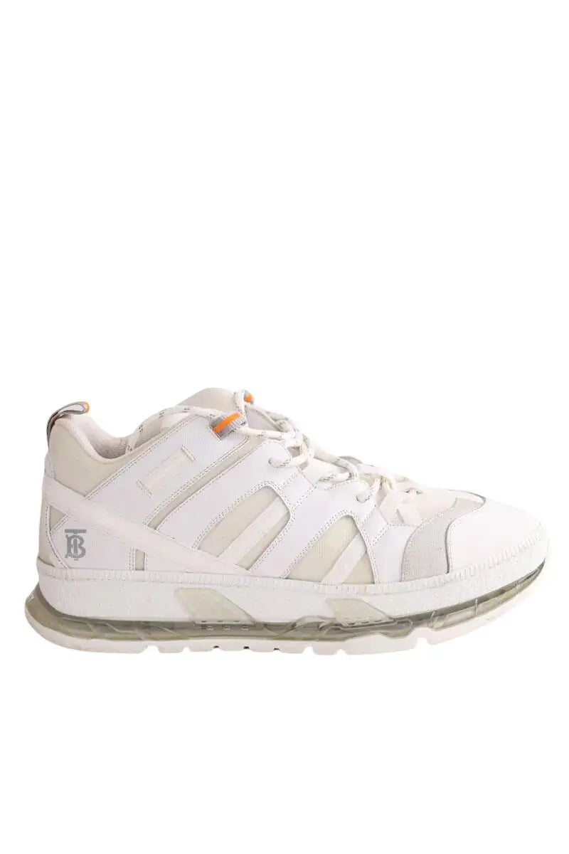 Baskets basses Burberry Blanc en Tissu, taille 42 - Seconde Main
