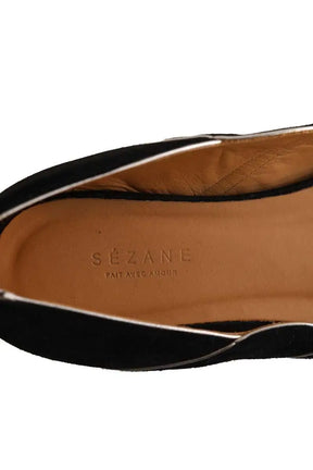 Ballerines Sézane Noir en Daim