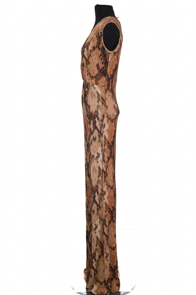 Robe Just Cavalli Marron en Viscose