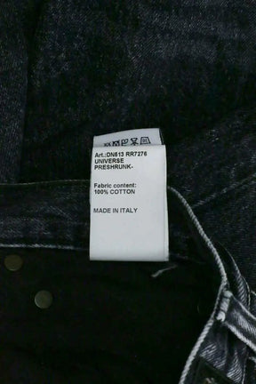 Jean droit R13 Noir en Coton