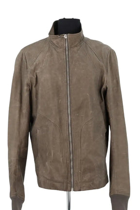Blouson Rick Owens Kaki en Cuir, taille L - Seconde Main