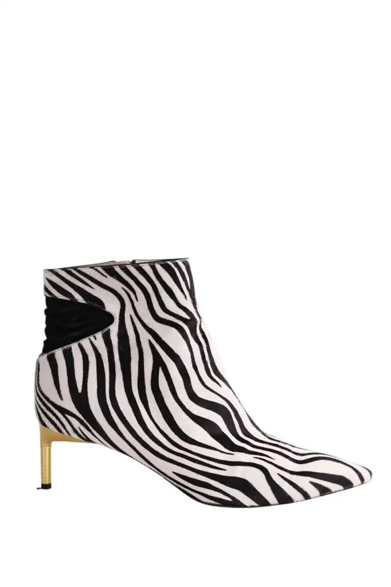 Boots Bettina Vermillon Noir en Cuir, taille 40 - Seconde Main