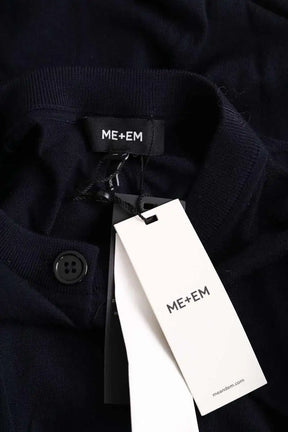 Cardigan ME + EM Bleu en Laine