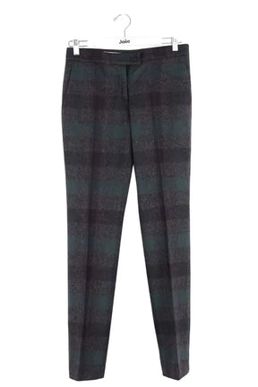 Pantalon droit Jil Sander Argent en Laine, taille S - Seconde Main