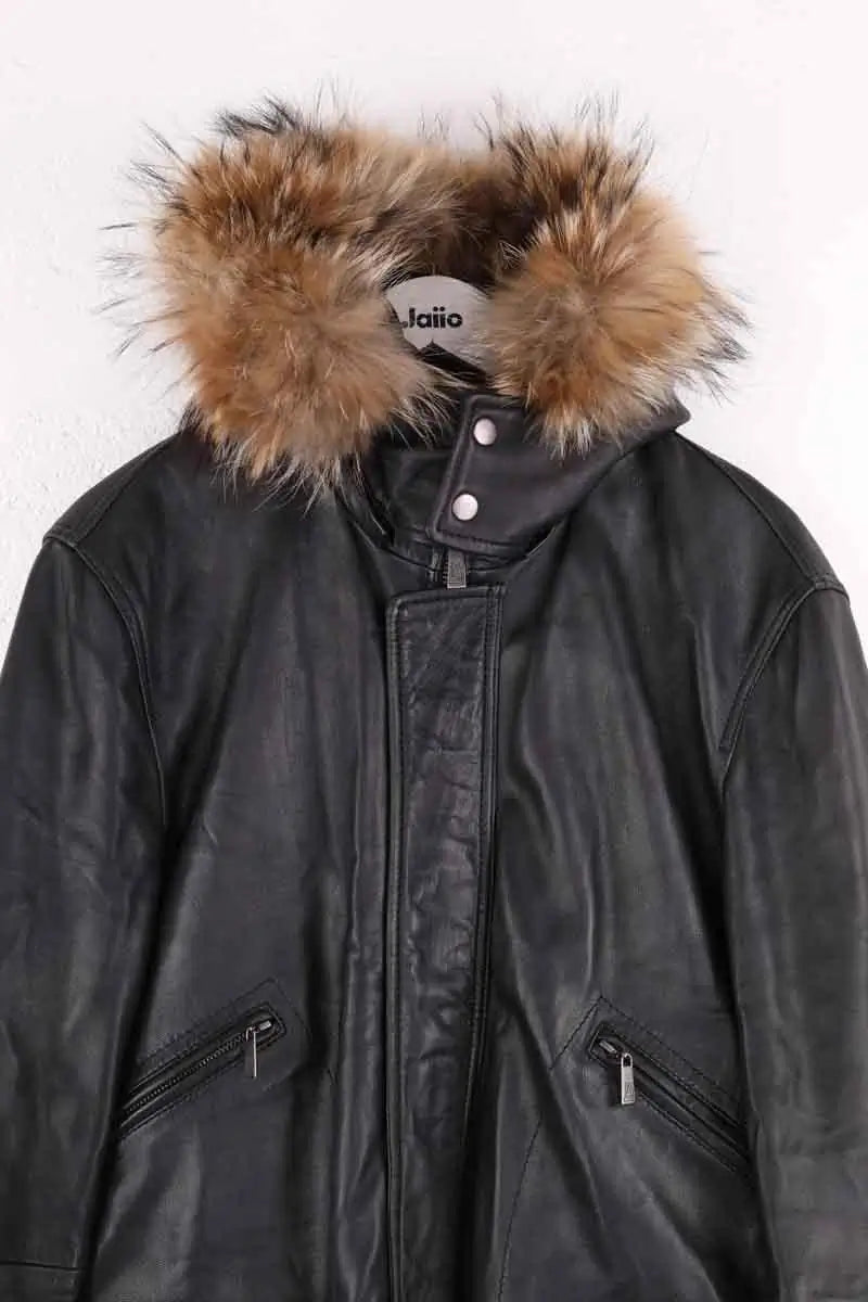 Manteau Azzaro Noir en Cuir