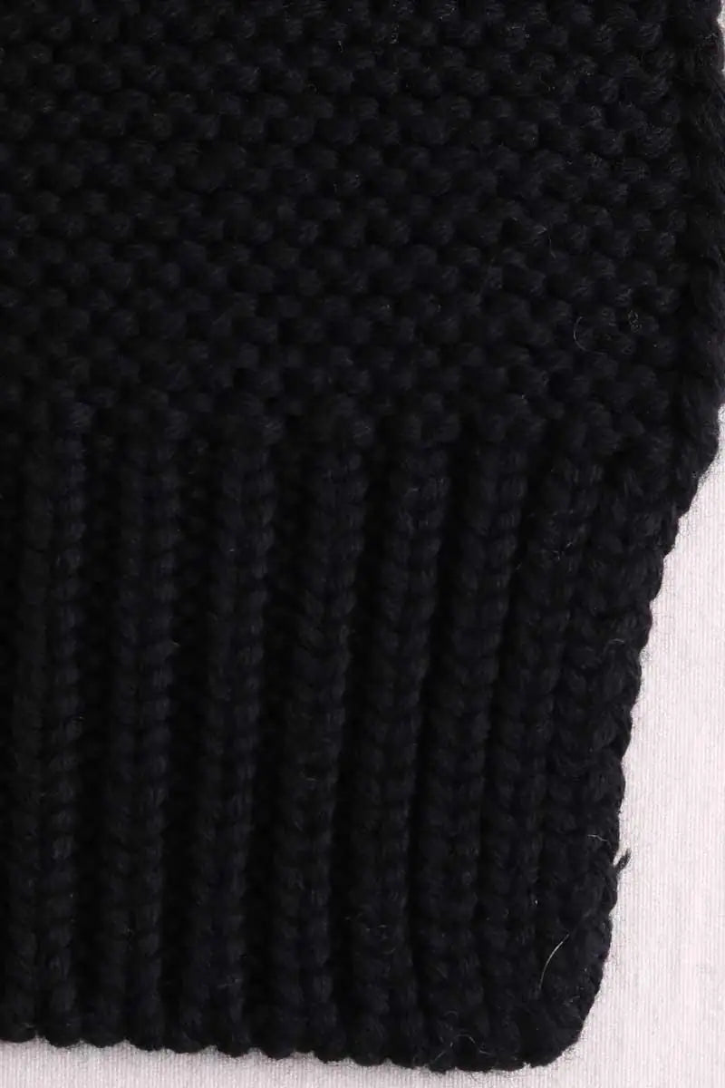 Foulard Courrèges Noir en Laine