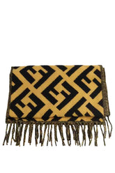 Foulard Fendi Jaune en Laine - Seconde Main