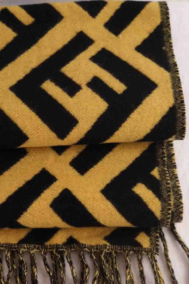 Foulard Fendi Jaune en Laine