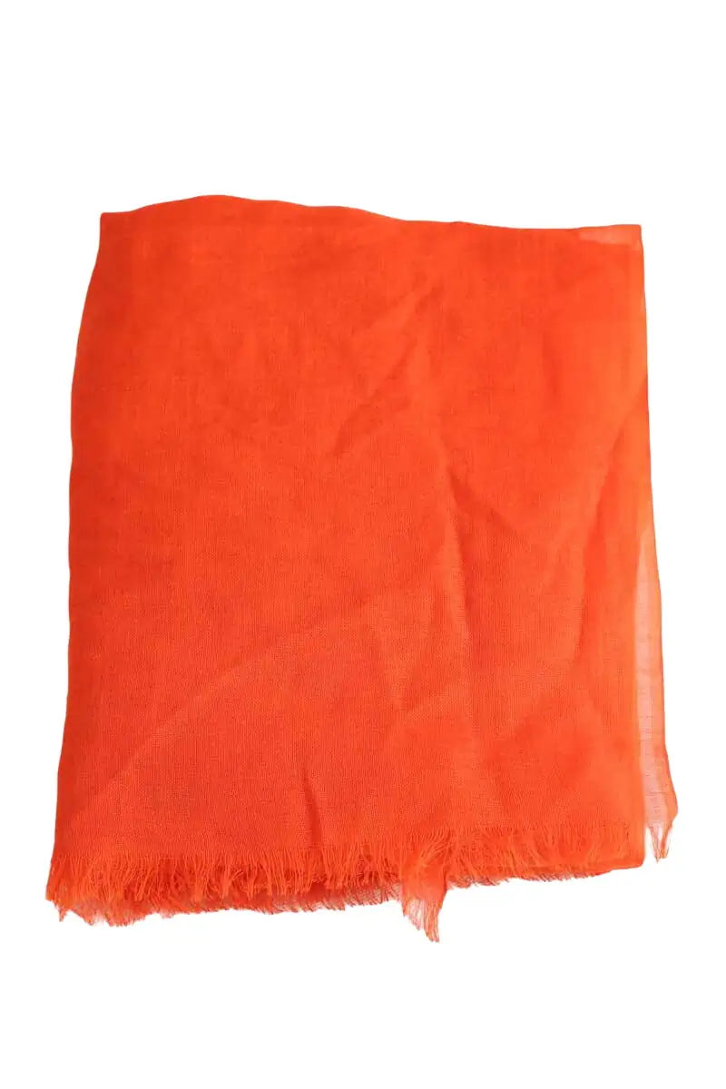 Foulard Gerard Darel Orange en Viscose - Seconde Main