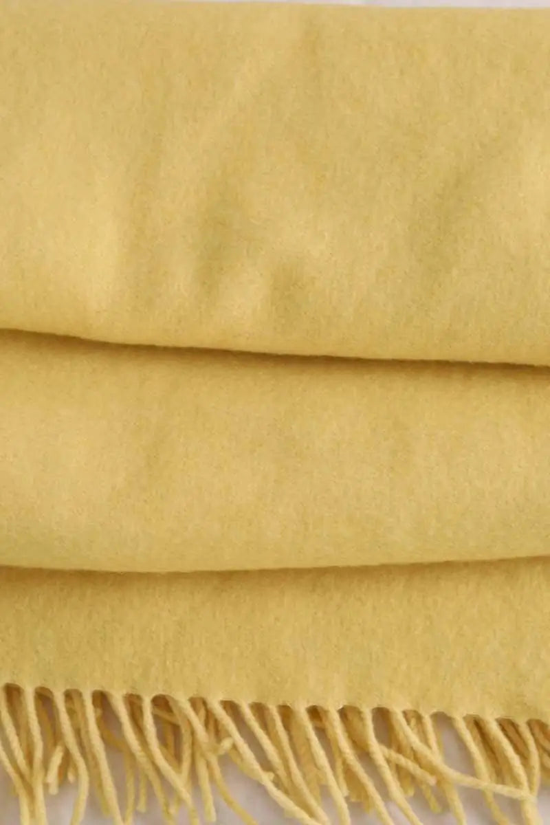 Foulard Hermès Jaune en Laine