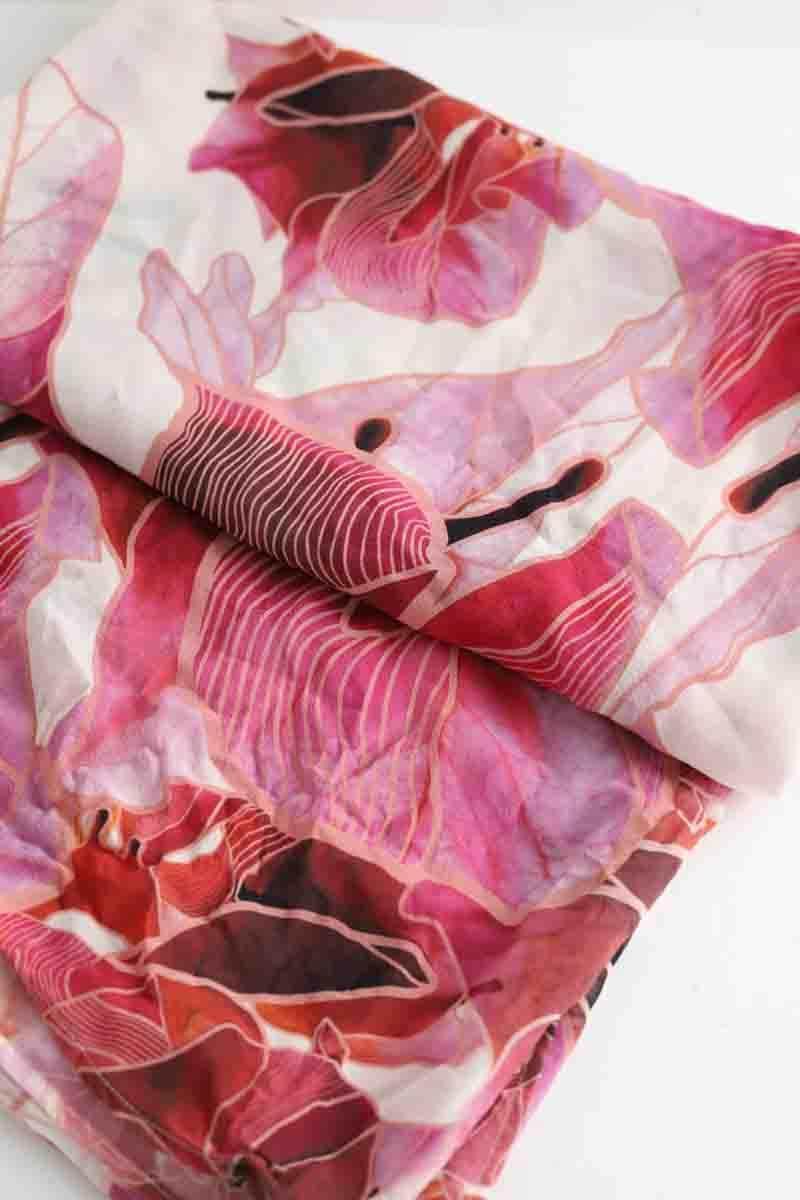 Foulard La Perla Rose en Soie