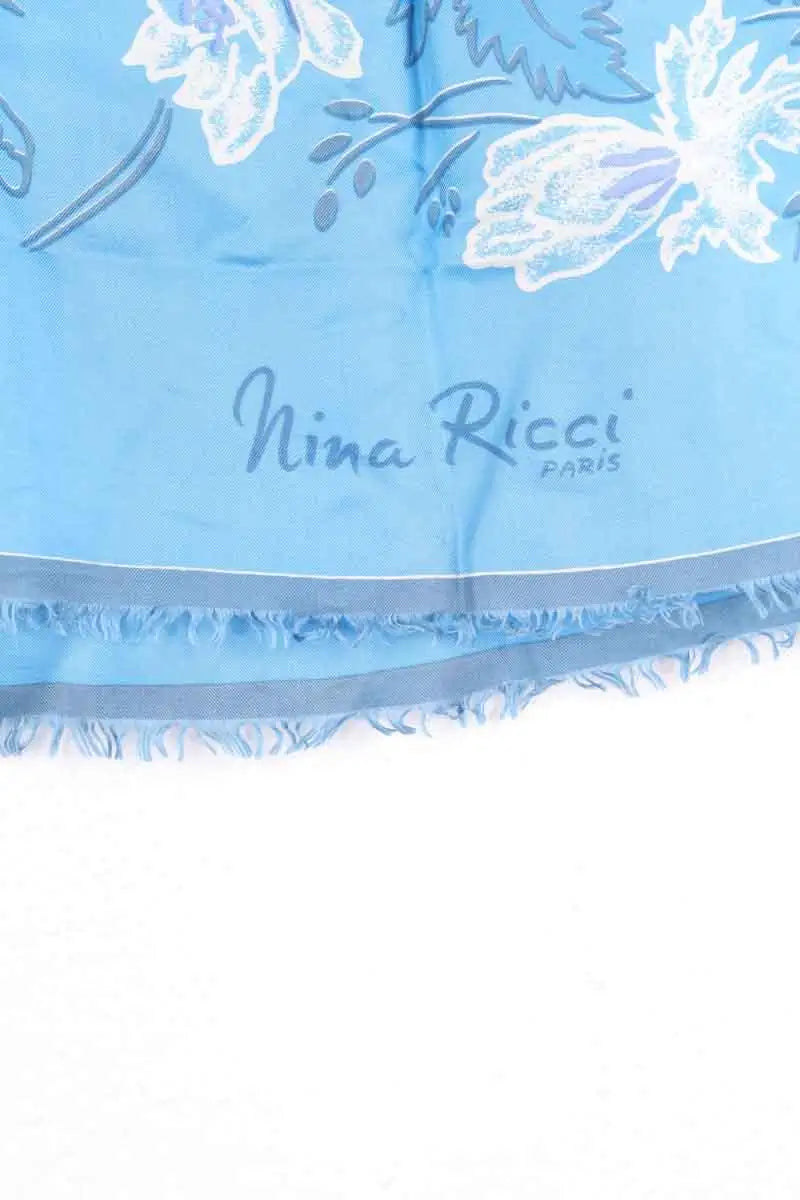 Foulard Nina Ricci Bleu en Soie