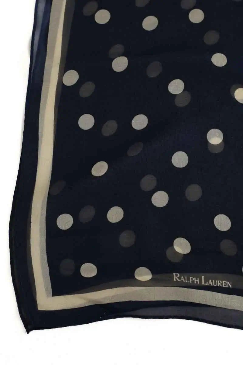 Foulard Ralph Lauren Marine en Soie