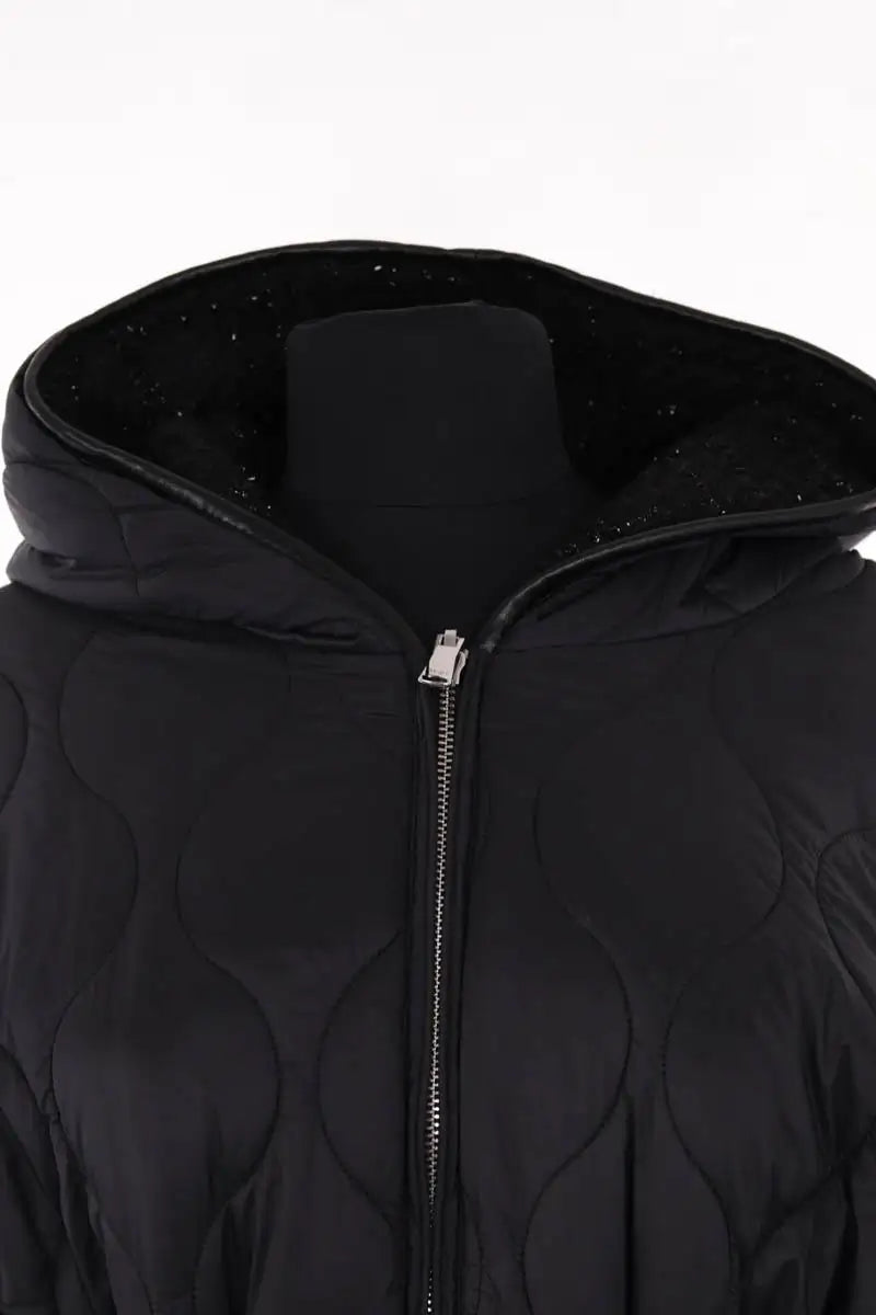 Manteau Maje Noir en Synthétique