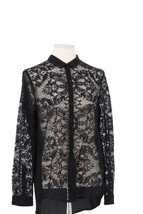 Chemise The Kooples Noir en Coton, taille M - Seconde Main