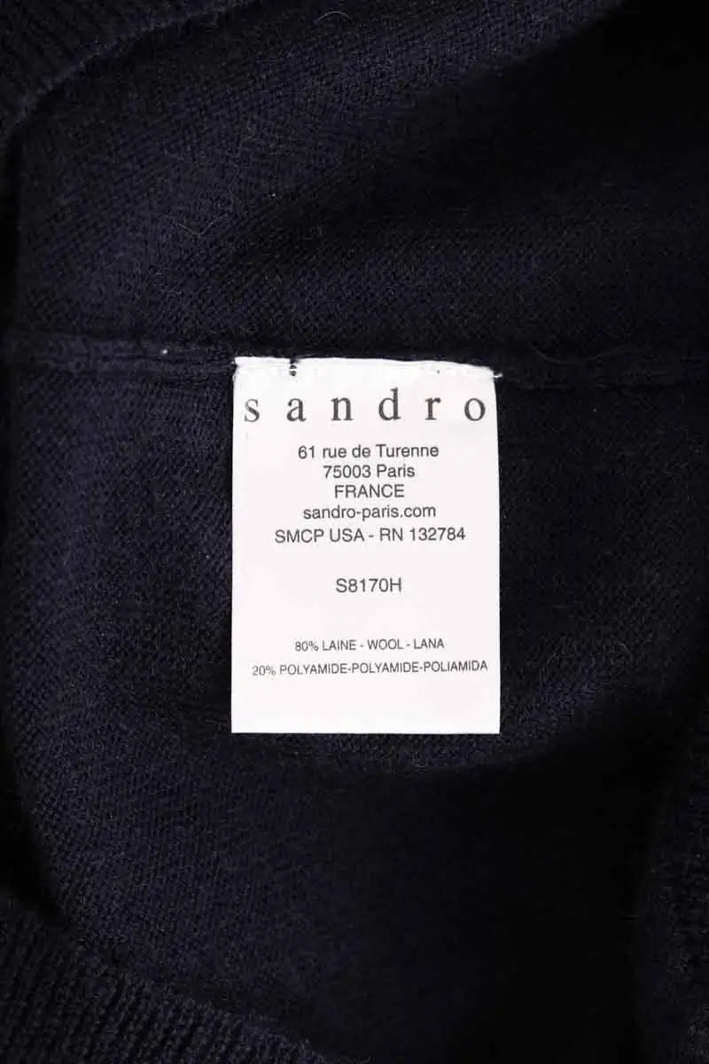 Pull Sandro Marine en Laine