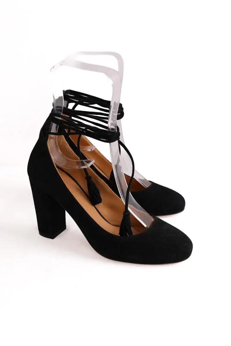 Talons Sézane Noir en Daim