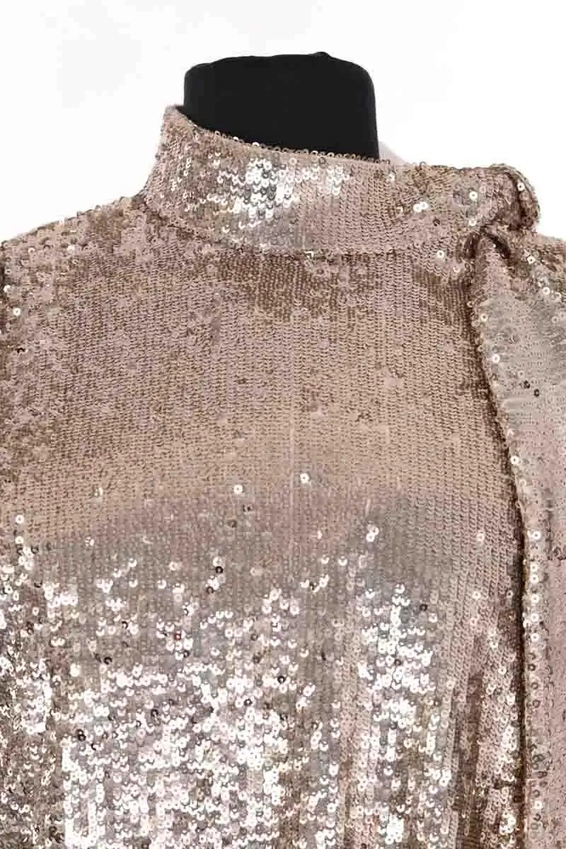 Blouse Sézane Doré en Paillettes