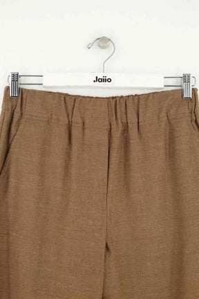 Pantalon droit Max Mara Marron en Laine